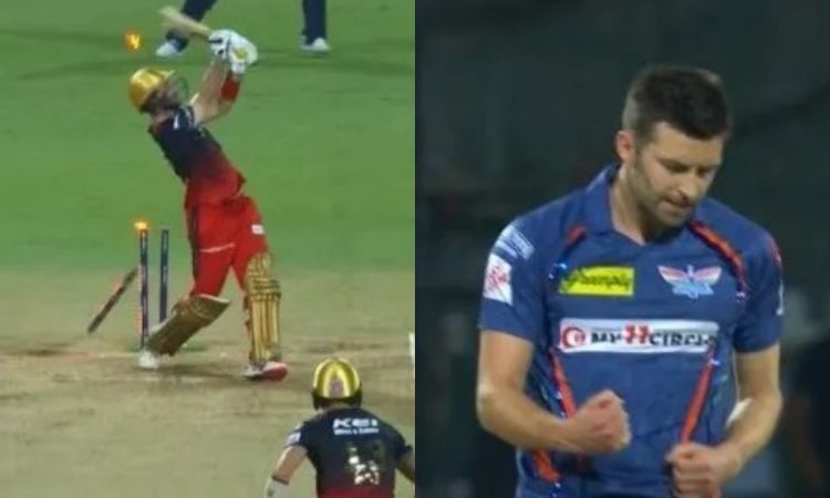 Cricket Image for VIDEO: लप्पा मारने चले थे मैक्सवेल, मार्क वुड ने उखाड़ डाली स्टंप