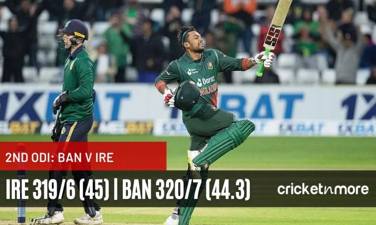 Najmul Hossein Stars As Bangladesh Beat Ireland By 3 Wickets In 2nd ODI