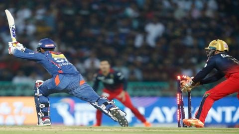 Dinesh Karthik  whipped off the bails in a flash to dismiss Deepak Hooda!