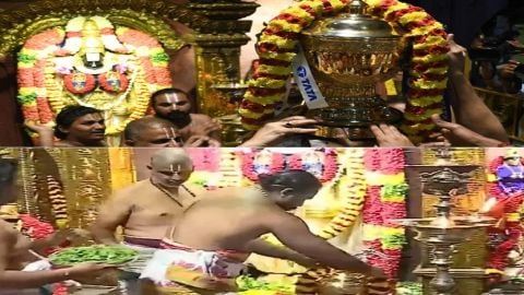 IPL 2023 Trophy's special Pooja by CSK at Thiyagaraya Nagar Thirupati Temple!