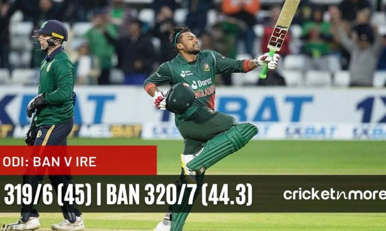 Cricket Image for IRE vs BAN: बांग्लादेश ने आयरलैंड को दूसरे वनडे में 3 विकेट से हराया, 44.3 ओवरों