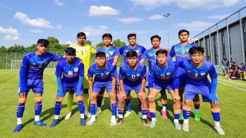 India U-17s men's football team beats FC Augsburg U-17 in Germany
