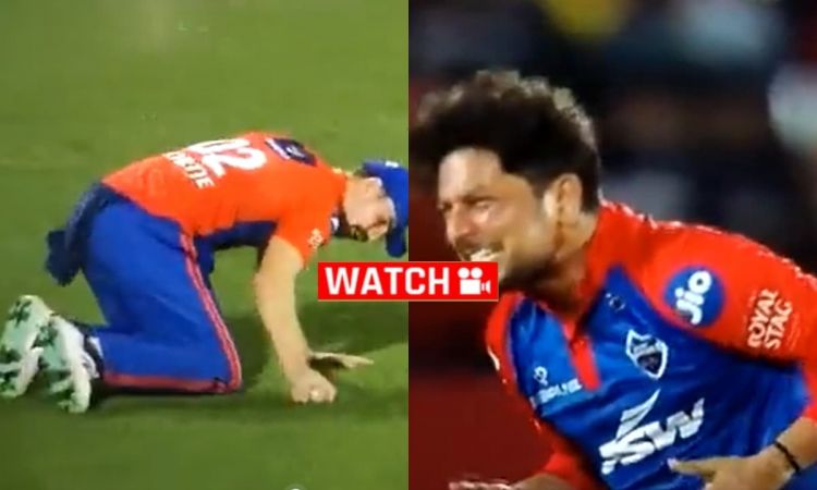Cricket Image for नॉर्खिया ने टपकाया लड्डू कैच, गुस्से से तिलमिला उठे कुलदीप यादव; रिएक्शन हुआ Viral