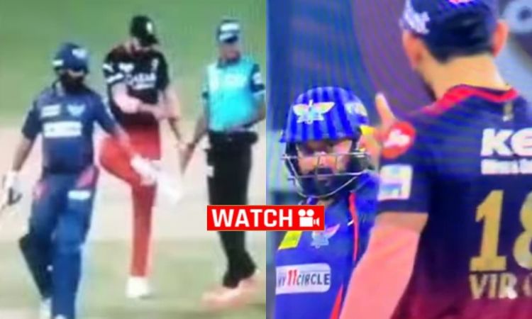 Cricket Image for नवीन उल हक को दिखाया जूता अमित मिश्रा से लड़ाई आंखें; विराट कोहली का Unseen Video 