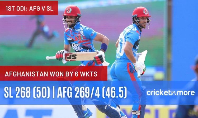 Zadran Stars As Afghanistan Beat Sri Lanka By Six Wickets In First ODI