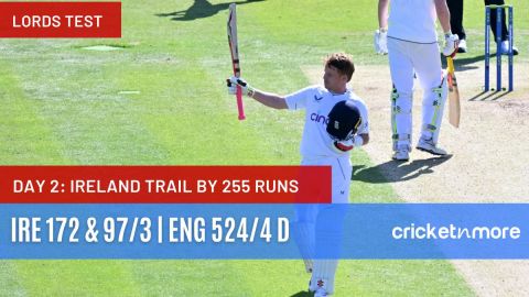 England vs Ireland Lords Test Day Two Report