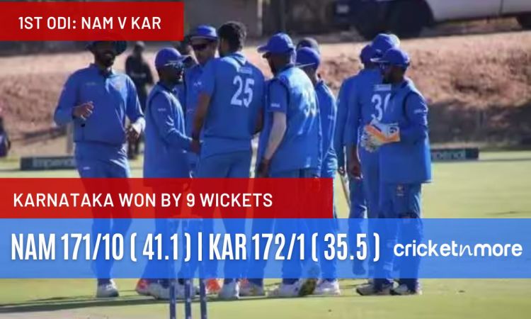 Karnataka Beat Namibia By 9 Wickets In First ODI