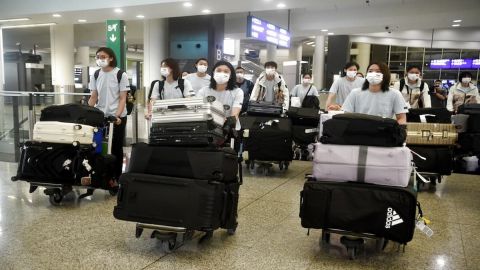 China women's volleyball team arrives in Hong Kong for FIVB Nations League