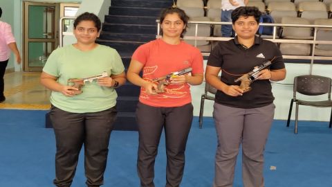 Manu Bhaker, Shriyanka Sadangi, Goldie Gujjar win in Rifle-Pistol trials