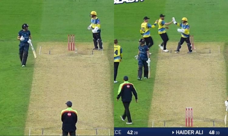VIDEO: पाकिस्तानी बल्लेबाज के साथ हुई कॉमेडी, टी-20 ब्लास्ट में अजीबोगरीब तरीके से हुआ स्टंप