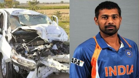 Praveen Kumar and his son escape car accident without injury!