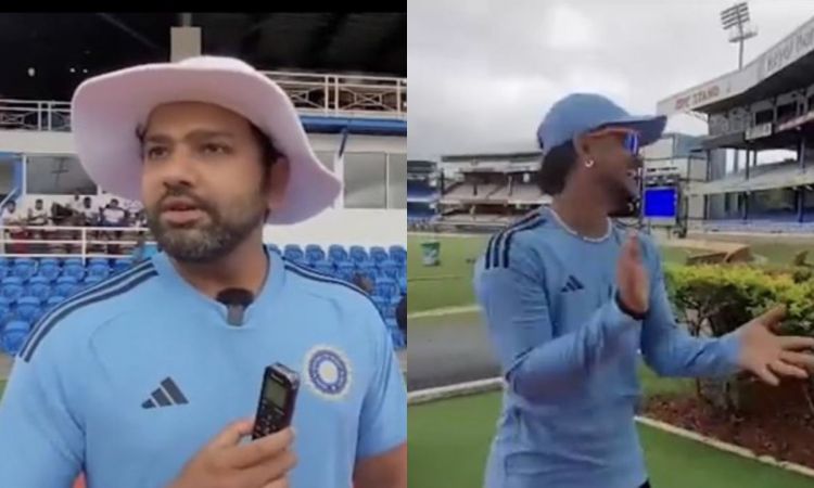 VIDEO: 'क्या चाहिए भाई तेरे को', रिपोर्टर के सवाल पर रोहित ने ले लिए ईशान  किशन के मज़े