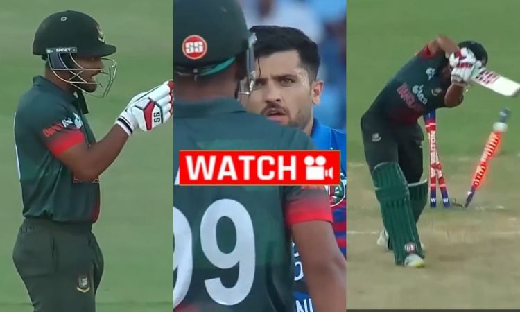 शान्तो ने दिखाया भयंकर गुस्सा, फिर अफगानी गेंदबाज़ ने यूं करा दिया शांत; देखें VIDEO
