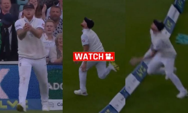 Ben Stokes ने तोड़ा पैट कमिंस का दिल, छक्के को किया कैच में तब्दील; देखें VIDEO