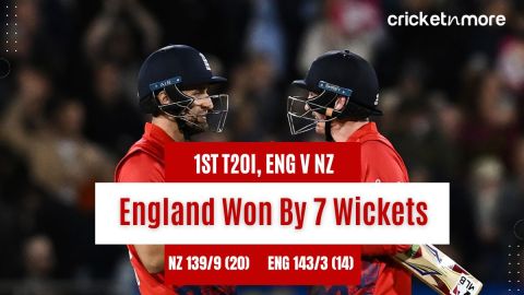 इंग्लैंड बनाम न्यूज़ीलैण्ड पहला टी20 स्कोरकार्ड