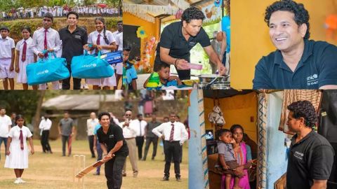 Teaming up with Unicef, Sachin bats for nutrition of Sri Lankan kids