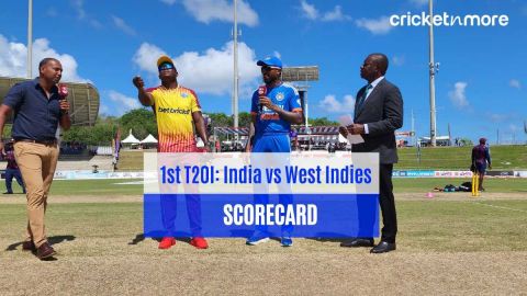 1st T20I: West Indies win toss and opt to bat first; Tilak, Mukesh make debut for India