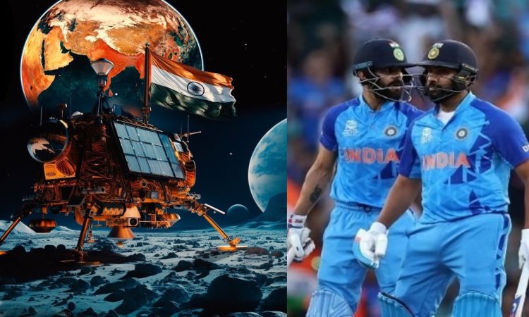 चंद्रयान-3:  रोहित, विराट सहित भारतीय खिलाड़ियों ने ऐतिहासिक मूमेंट का जश्न मनाते हुए दी बधाई
