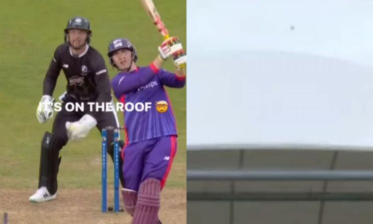 VIDEO: हैरी ब्रूक ने मारा इतना लंबा छक्का, स्टेडियम की छत पर जाकर गिरी गेंद