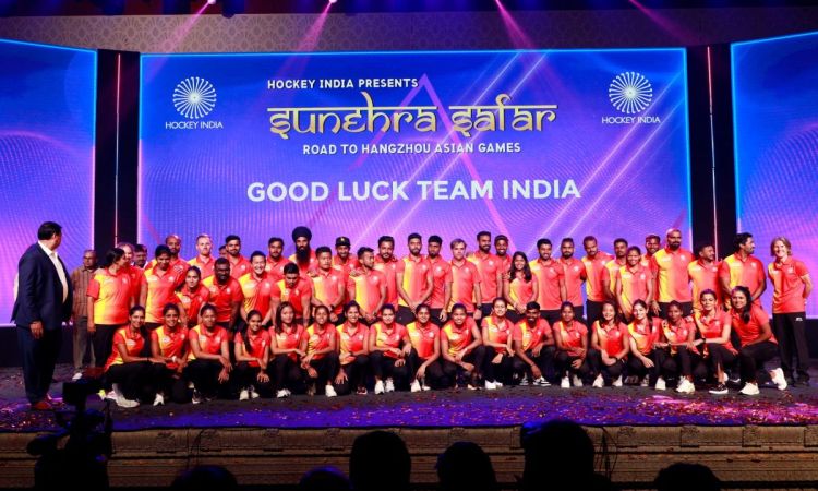 Hockey India felicitates Hangzhou Asian Games-bound men's and women's hockey teams