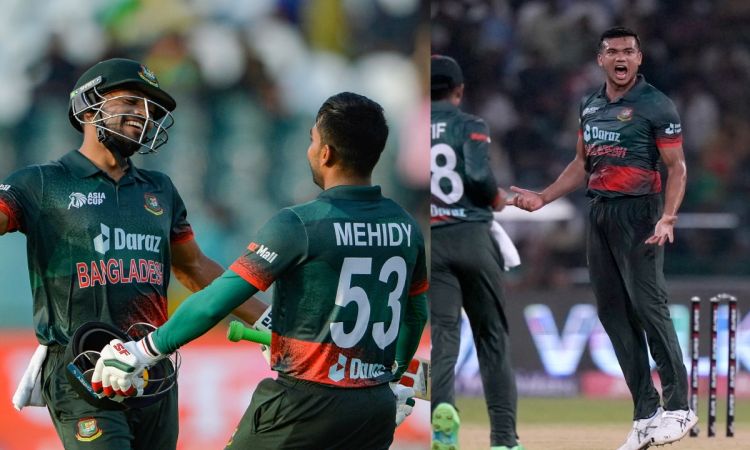 Asia Cup 2023:  मिराज- शान्तो के शतकों और तस्कीन की गेंदबाजी की मदद से बांग्लादेश ने अफगानिस्तान को 