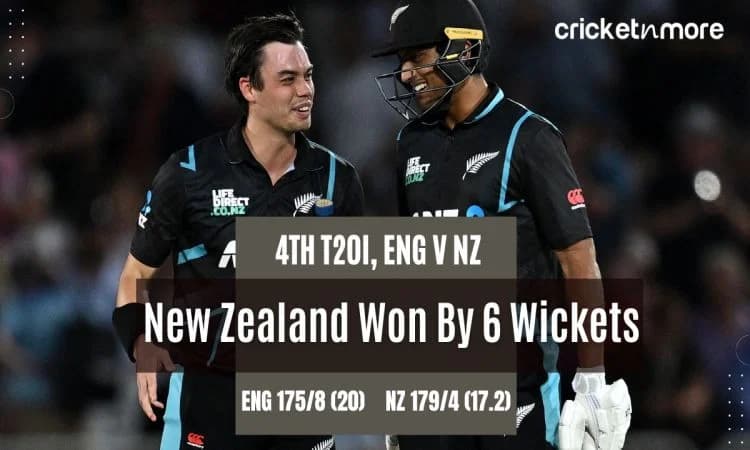 ENG vs NZ, 4th T20I: இங்கிலாந்தை வீழ்த்தி தொடரை சமன்செய்தது நியூசிலாந்து!