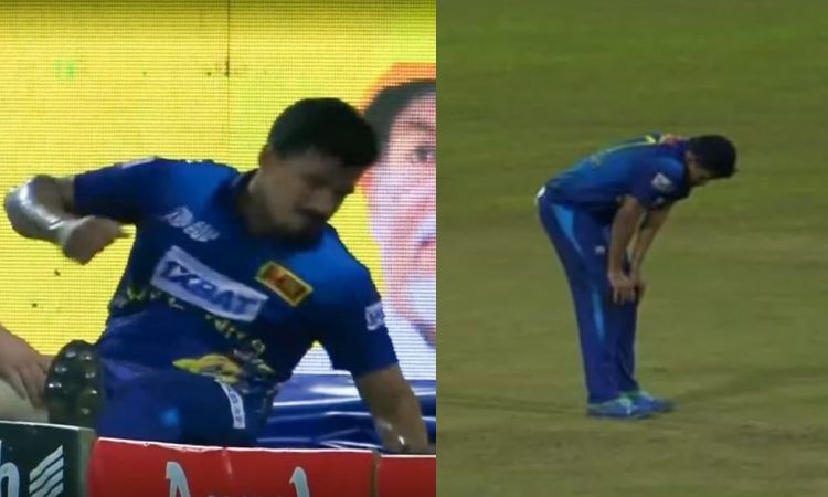 पाक के खिलाफ इंजर्ड होने के बाद भी तीक्षणा ने की गेंदबाजी, इस वजह से ट्रीटमेंट के दौरान आये हताश नजर 