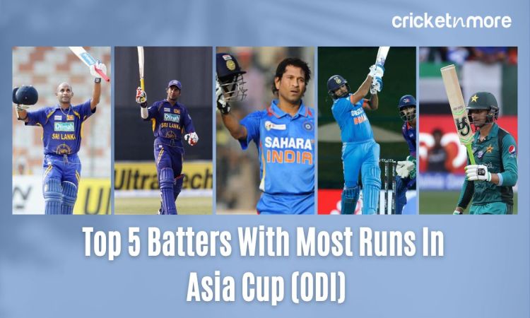 Top 5 Batters with Most Runs in Asia Cup (ODI)