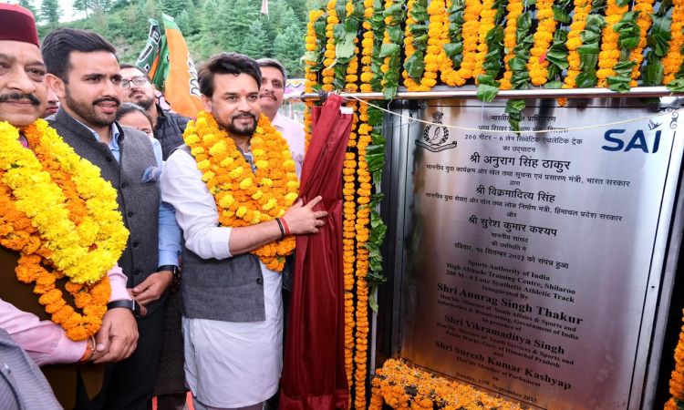 Anurag Thakur inaugurates Synthetic Athletic Tracks at SAI high-altitude training centre in Shilaroo