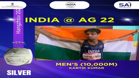 Asian Games: Karthik Kumar, and Gulveer Singh claim silver, and bronze in men's 10,000m race.