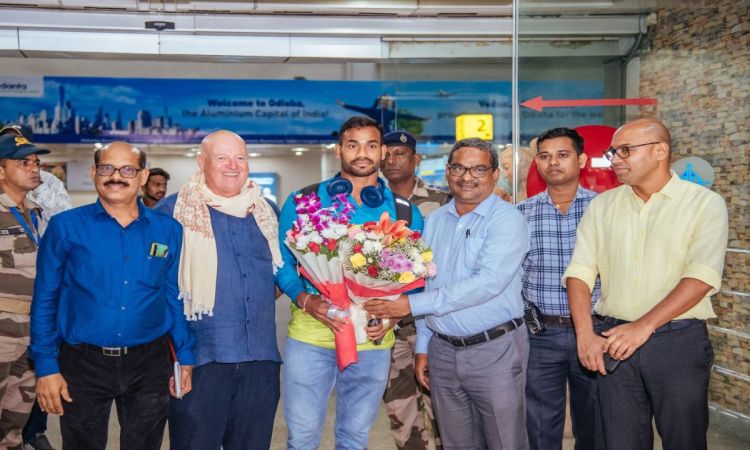 Happy homecoming for the Javelin star of Odisha Kishore Jena