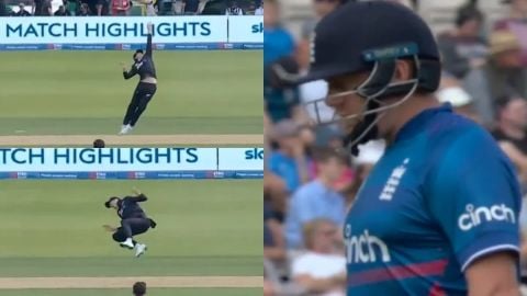 ENG vs NZ, 2nd ODI: அபார கேட்ச் பிடித்து மிரட்டிய மிட்செல் சாண்ட்னர்; வைரலாகும் காணொளி!