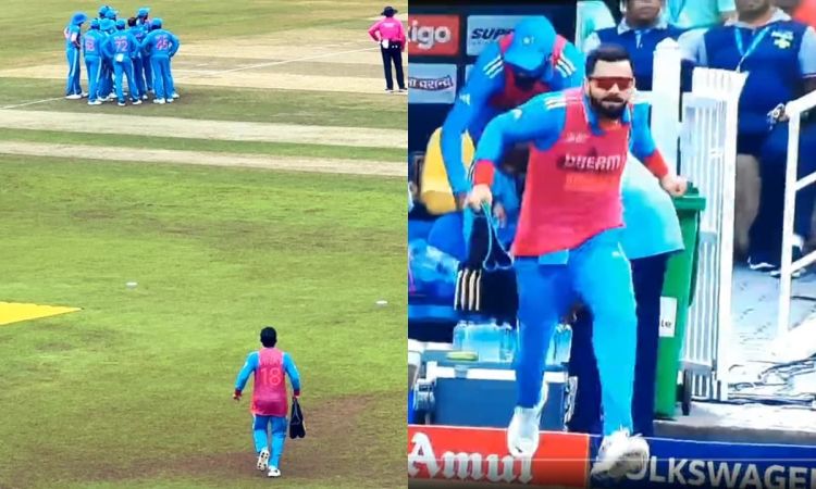 बल्ला नहीं, भारतीय टीम के लिए ड्रिंक्स थामे भागे विराट, कोहली का ये कॉमेडी VIDEO हुआ वायरल
