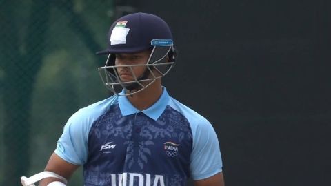 India post 202/4 in 20 overs against Nepal in the Quarter Finals of Asian Games