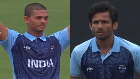 INDIA QUALIFIED FOR THE SEMI-FINAL OF ASIAN GAMES 2023 beat nepal by 23 runs