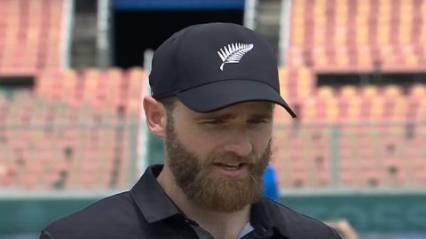 Ahmedabad: New Zealand's cricketers during a practice session