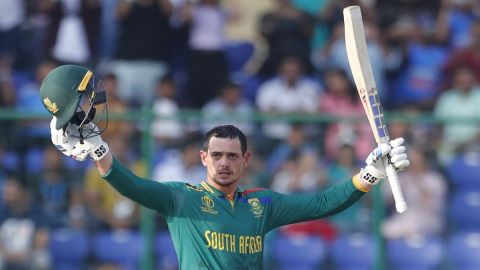 Quinton De Kock becomes the first South African to score 3 centuries in a World Cup edition