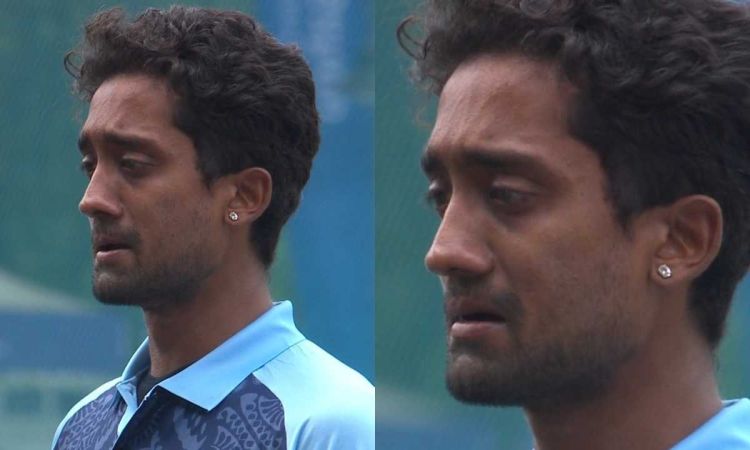 Ravisrinivasan Sai Kishore seen in tears during national anthem in Asian Games tie vs Nepal