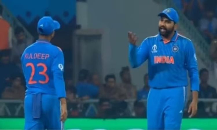 Kuldeep Yadav in heated exchange with Skipper Rohit Sharma over missed opportunity vs England