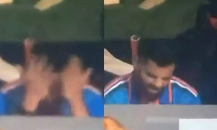virat kohli curing himself in dressing room unhappy at dismissal for 85 watch video