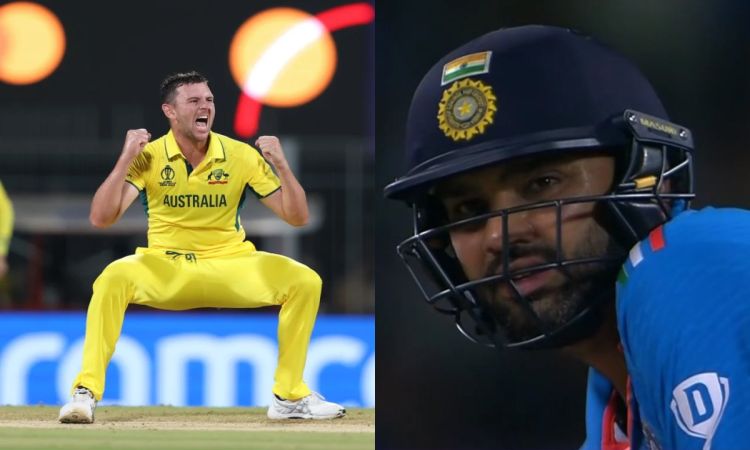 World Cup 2023: हेज़लवुड एक ही ओवर में रोहित-श्रेयस को 0 के स्कोर पर दिखाई पवेलियन की राह, देखें Video 