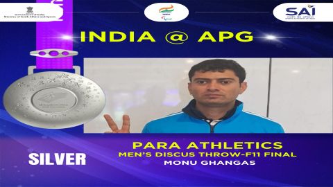 Asian Para Games: Monu Ghangas clinches silver with his personal best in discus throw