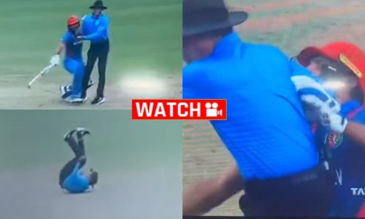 IND vs AFG: लाइव मैच में हुई कॉमेडी, रन लेते समय अंपायर से जा भिड़ा अफगानी खिलाड़ी; देखें VIDEO