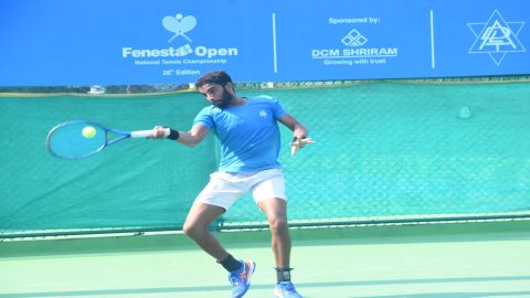 Manish Sureshkumar launches title defence at the National Tennis Championship with victory