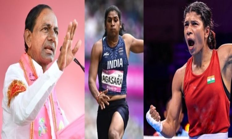 Telangana CM congratulates Nikhat Zareen, Nandini for winning medals  