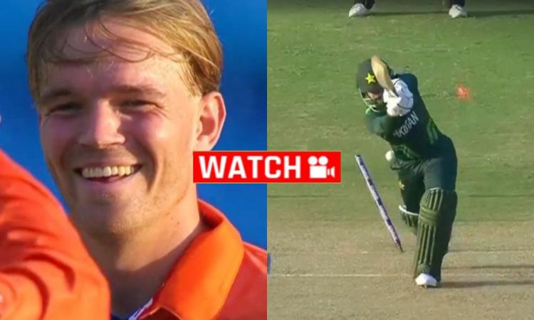 शादाब खान के भी काल बने बेस डी लीडे, डच गेंदबाज ने गेंद हिलाकर उड़ा डाले स्टंप; देखें VIDEO