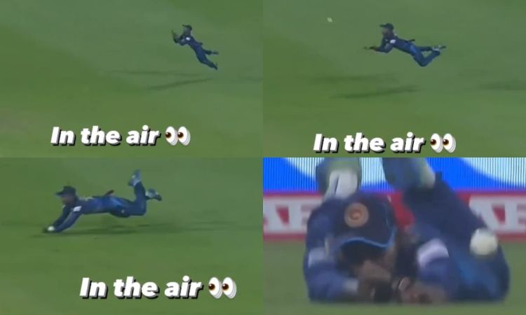 ये हो सकता था 'कैच ऑफ द टूर्नामेंट', हवा में कैच लपकने वाला था लंकाई खिलाड़ी; देखें VIDEO