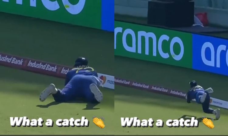हवा में उड़ा श्रीलंकाई खिलाड़ी, बाउंड्री पर पकड़ लिया सुपरमैन कैच; देखें VIDEO
