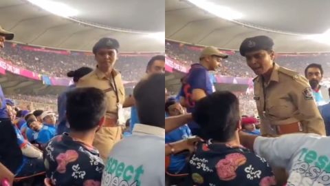 IND vs PAK मैच में हुआ बवाल, महिला पुलिस ने फैन के मारे तमाचे; देखें VIDEO