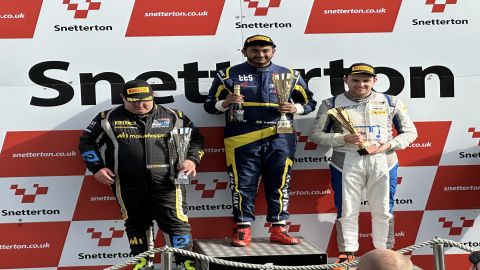 Winning debut for Sai Sanjay in his first GT Cars race weekend in England